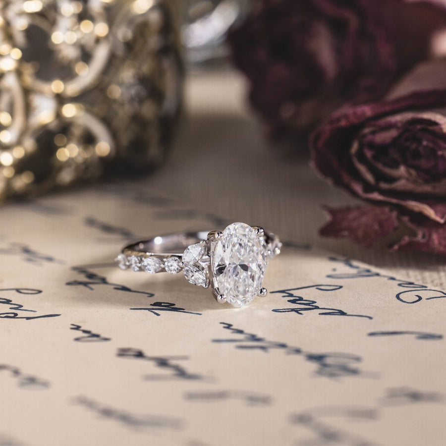 Custom Oval Lab-Grown Diamond Engagement Ring