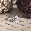Custom Oval Lab-Grown Diamond Engagement Ring with Hidden Birthstone Accents