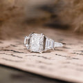 Custom Radiant Lab-Grown Diamond Engagement Ring in 14K White Gold
