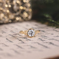 Custom Round Lab-Grown Diamond Engagement Ring in 10K Yellow Gold