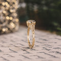 Custom Round Lab-Grown Diamond Engagement Ring in 10K Yellow Gold
