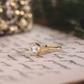 Custom Round Lab-Grown Diamond Engagement Ring in 10K Yellow Gold