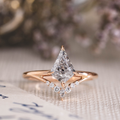 Salt and Pepper Diamond Engagement Ring in Rose Gold