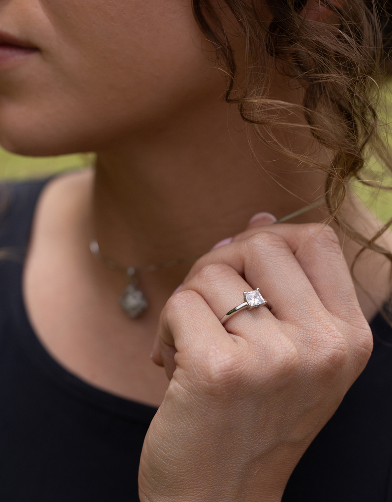 Princess-Cut Diamond Solitaire