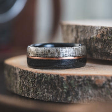 Half Inlay Custom Wood Ring
