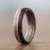     Fabled-Lass-Womens-Weathered-Maple-Wedding-Band-Center-14k-Rose-Gold-Sea-Lavender-Rustic-and-Main