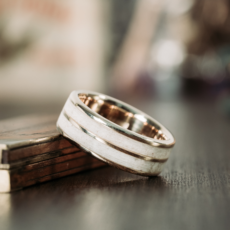 Elk horn wedding deals rings