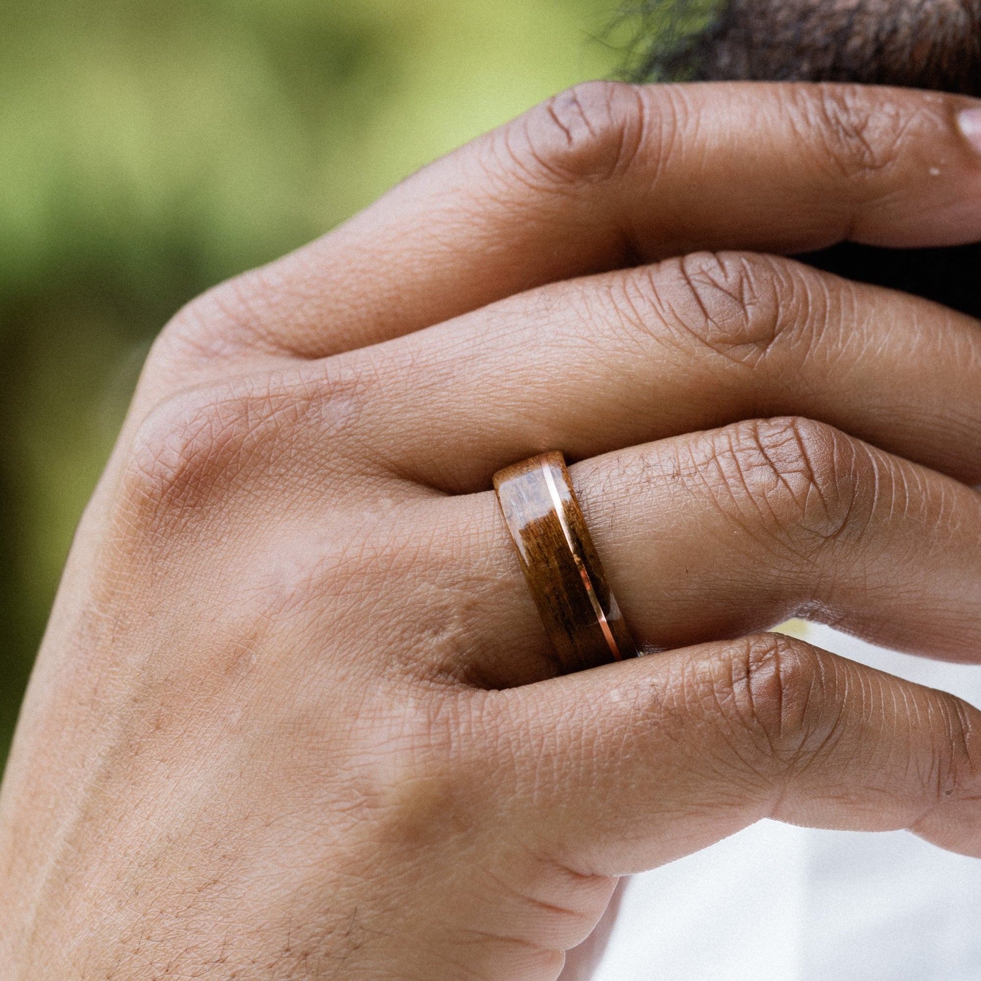 Gold Teak Wood Wedding Rings Gold Band What Hand Man Wedding Ring