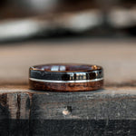 Mens-Rifle-Stock-Wood-Wedding-Band-WWI-Uniform-Sterling-Silver-Inlay-Rustic-And-Main