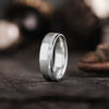 Mens-Silver-Wedding-Ring-Offset-Mother-of-Pearl-Inlay-The-Dune-Rustic-And-Main