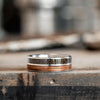     Mens-Titanium-Wedding-Band-with-Rifle-Stock-Wood-And-WWI-Uniform-Rustic-And-Main