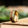 Mens-gold-wedding-band-guitar-string-green-imperial-diopside-rifle-stock-wood-rustic-and-main