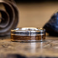 Mens-gold-wedding-band-meteorite-uss-north-carolina-battleship-teak-wood-rustic-and-main