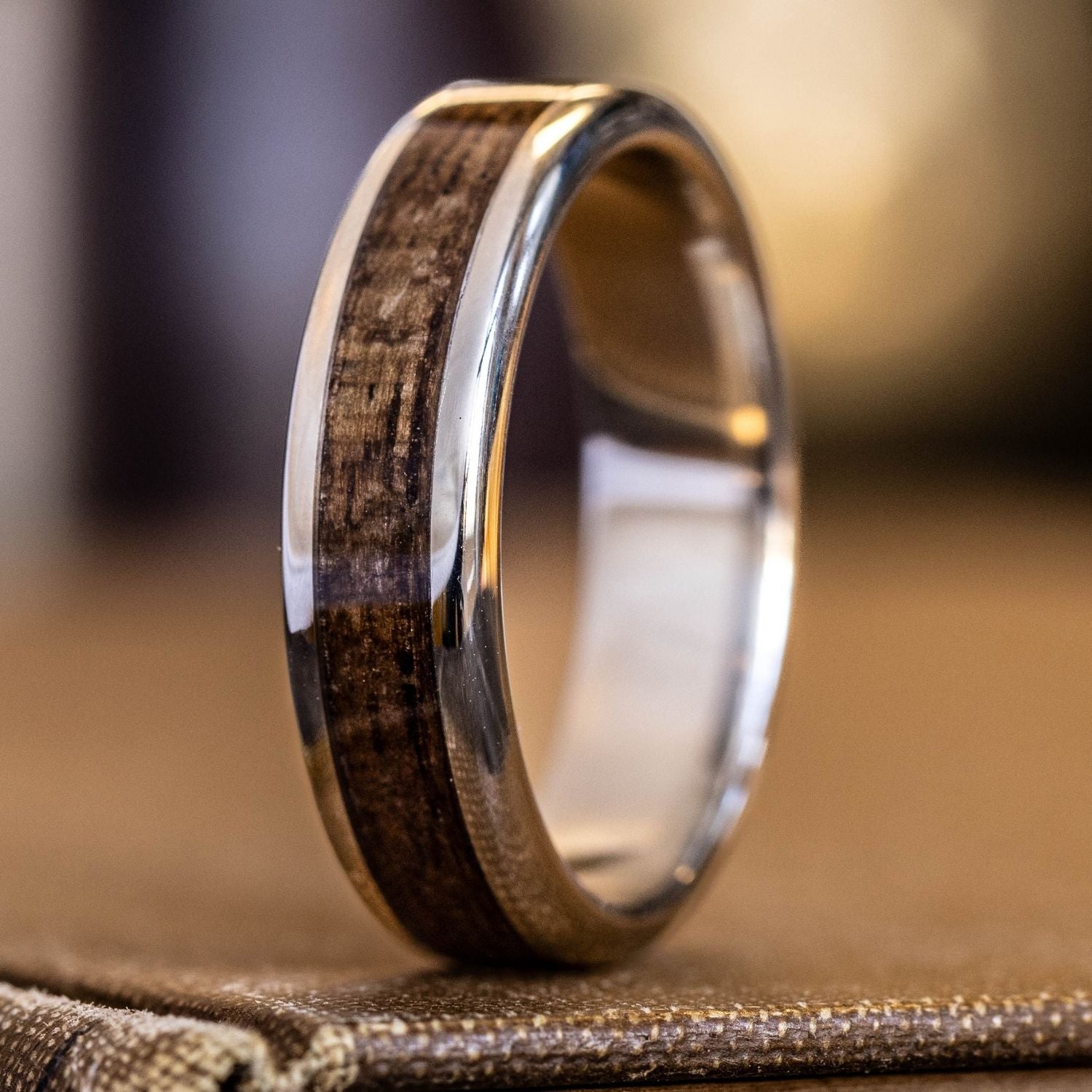 The USS New Jersey in Gold | Men's Gold Wedding Band with