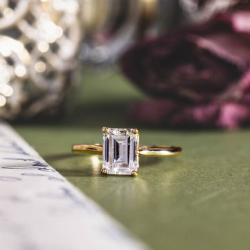 Nature-Inspired-Lab-Grown-Emerald-Cut-Diamond-Engagement-Ring-Four-Prong-The-Lily-Rustic-And-Main