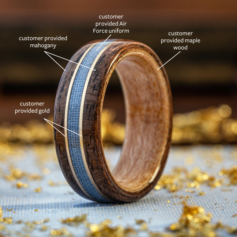 Design a Custom Wood Ring with 3 Inlays | Rustic & Main – Rustic and Main