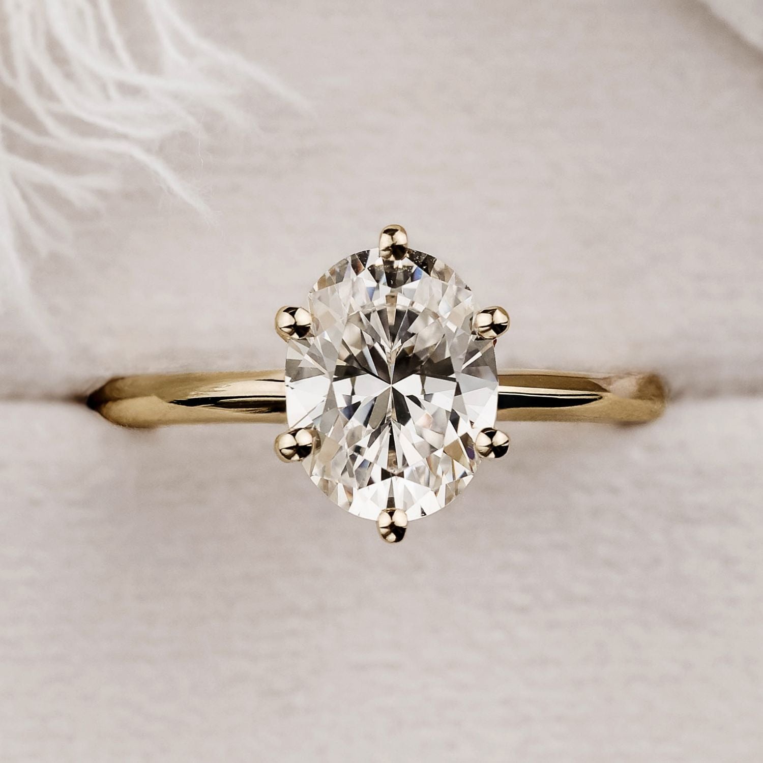 The Olivia - Classic Solitaire Oval Diamond Engagement Ring – Rustic ...