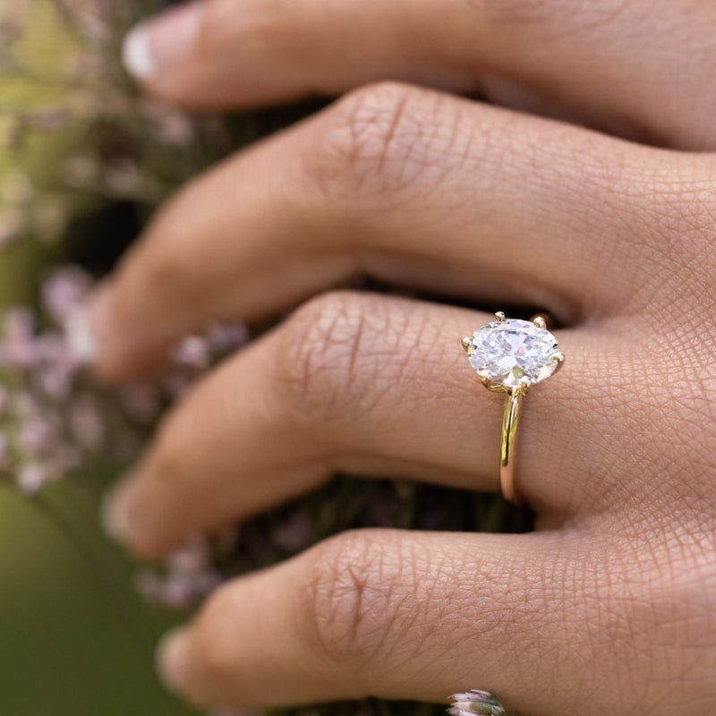 Oval Diamond Solitaire