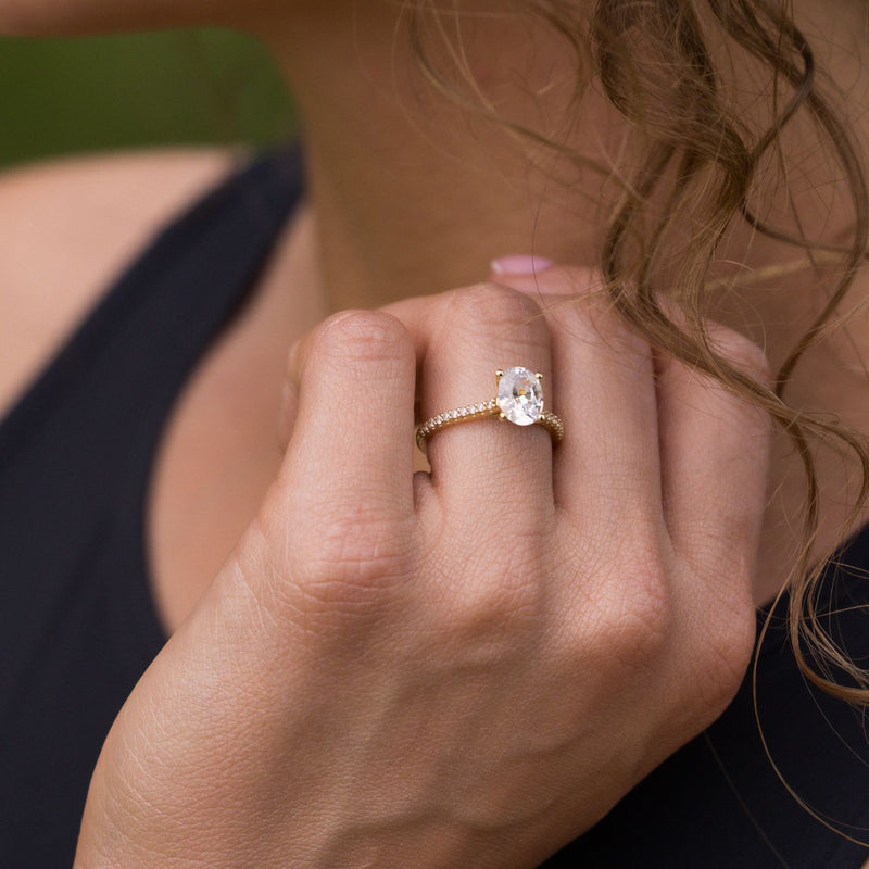 Oval-Lab-Diamond-Engagement-Ring-Pave-Band-The-Chloe-Rustic-And-Main