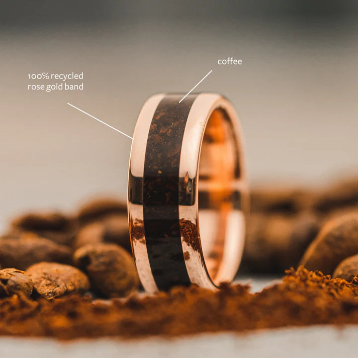 Custom Gold or Titanium Band - Single Inlay – Rustic and Main