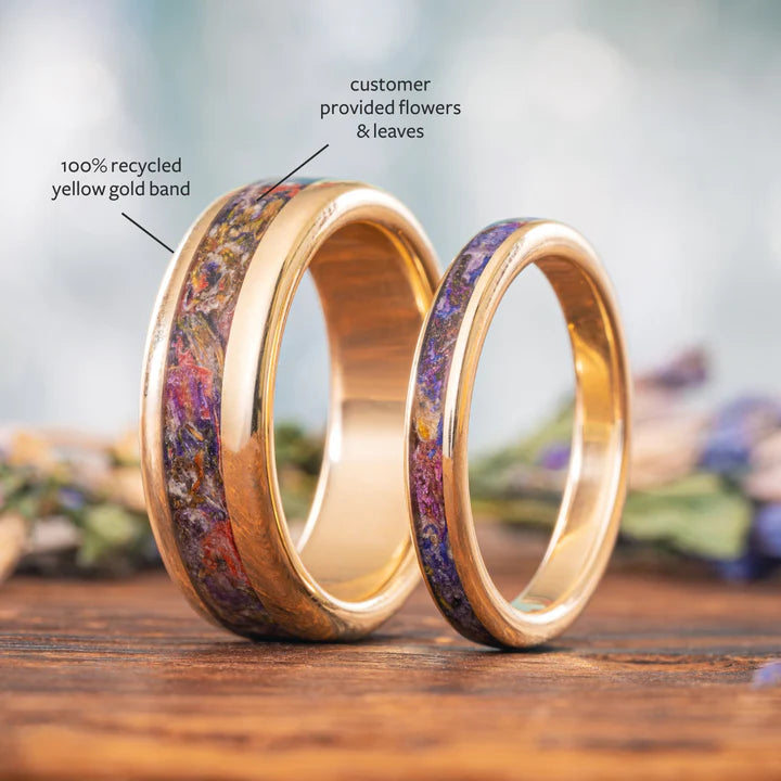 Custom Gold or Titanium Band - Single Inlay – Rustic and Main