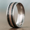     Space-Cowboy-Mens-Titanium-Guitar-String-Wedding-Band-with-Meteorite-Dust-Rustic-and-Main