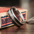 Space-Cowboy-Mens-Titanium-Guitar-String-Wedding-Band-with-Meteorite-Dust-Rustic-and-Main
