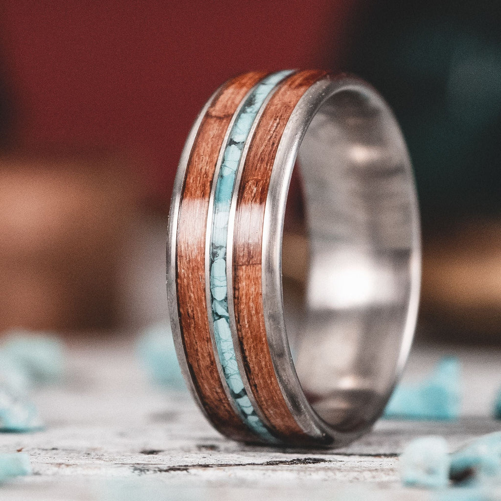 The-Arizonan-Mens-Titanium-Wedding-Band-Arizona-Mesquite-Wood-Turquoise-Rustic-and-Main