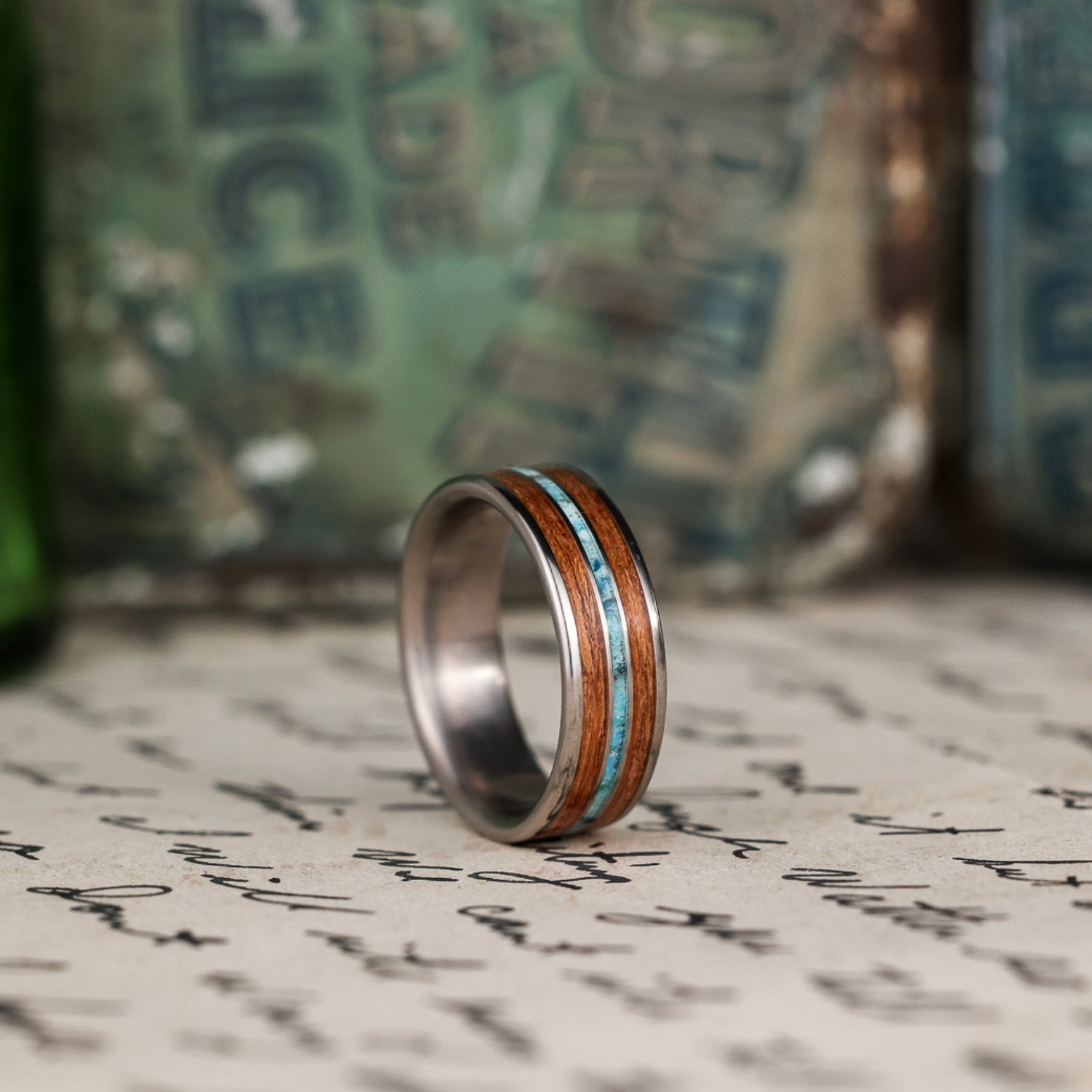 The Arizonan |Arizonan | Men's Titanium Wedding Band + Mesquite