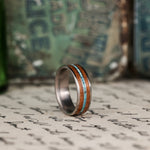 The Arizonan | Men's Titanium Wedding Band with Arizona Mesquite Wood & Turquoise