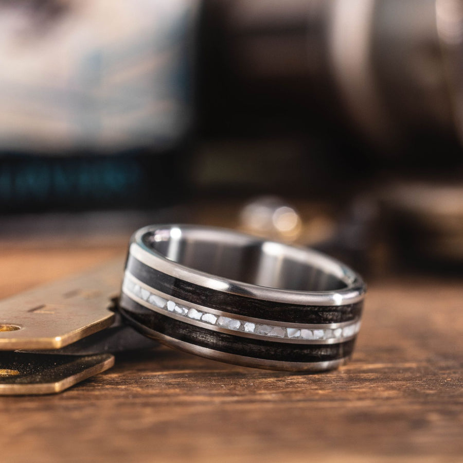 The-Black-Pearl-Mens-Titanium-Wedding-Band-Whiskey-Barrel-Wood-Natural-Pearl-Inlays