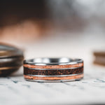        The-Campfire-Mens-Titanium-Wedding-Band-Mesquite-Wood-Coffee-campfire-rustic-and-main