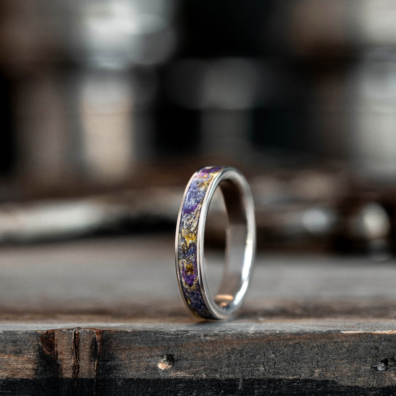The Cassatt | Women's Lavender and Titanium Floral Ring