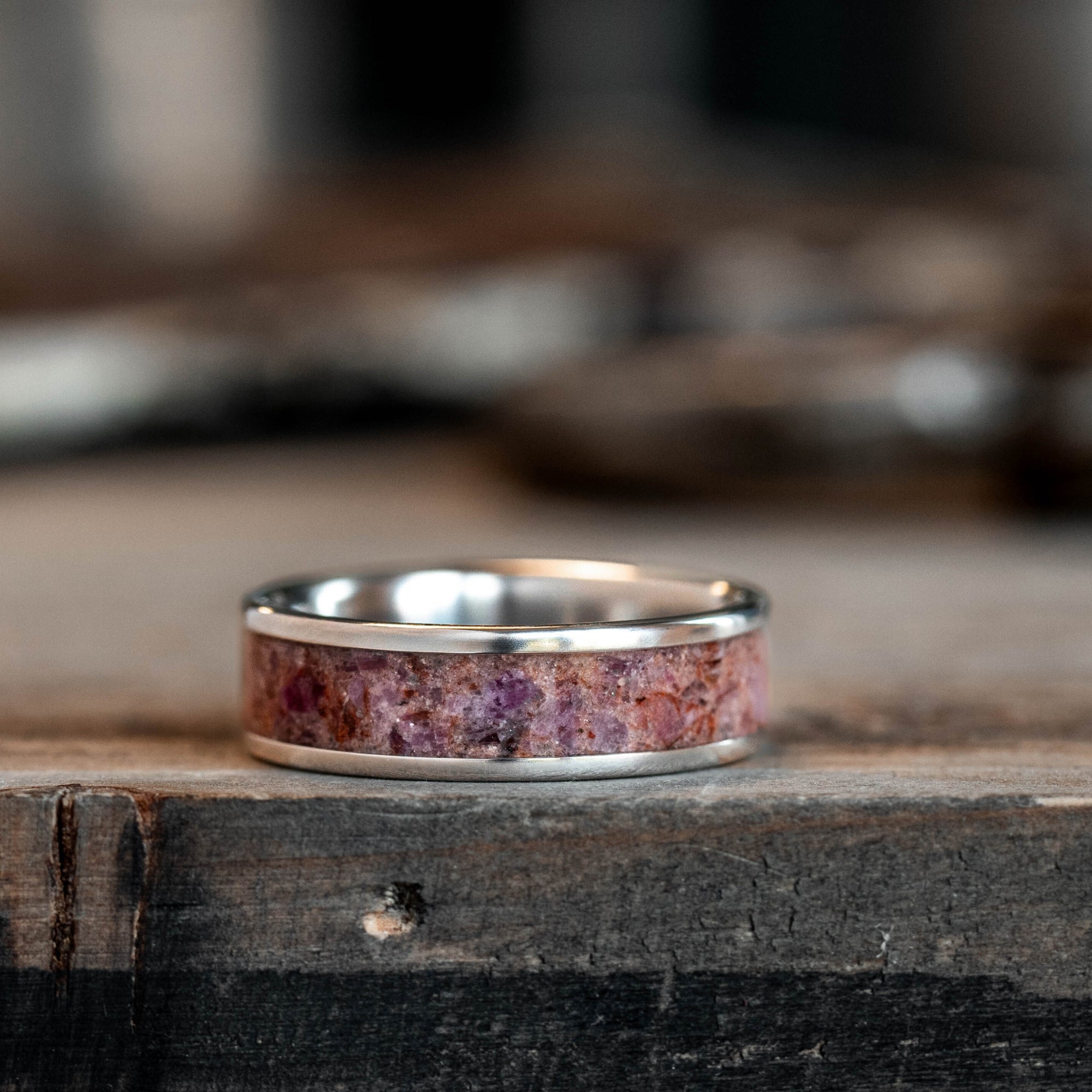 The Ember  Women's Ruby and Titanium Ring – Rustic and Main