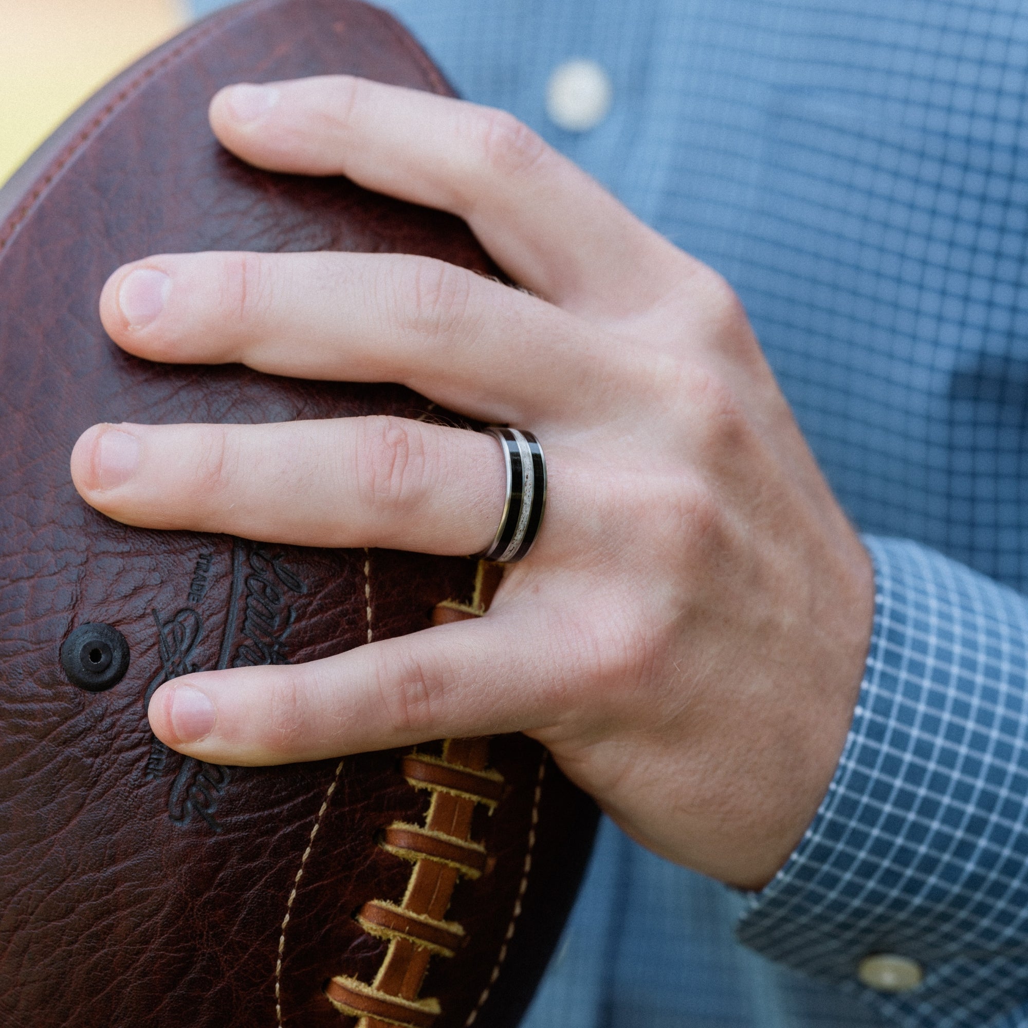 Men's Titanium Band - Size 10.25 | 8mm Whiskey Barrel & Elk Antler ...