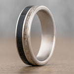 The-Gent_s-Weekend-Titanium-Wedding-Band-Weathered-Whiskey-Barrel-Naturally-Shed-Elk-Antler