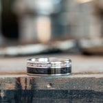    The-Gents-Weekend-Mens-Elk-Antler-Whiskey-Barrel-And-Titanium-Wedding-Band-Rustic-And-Main