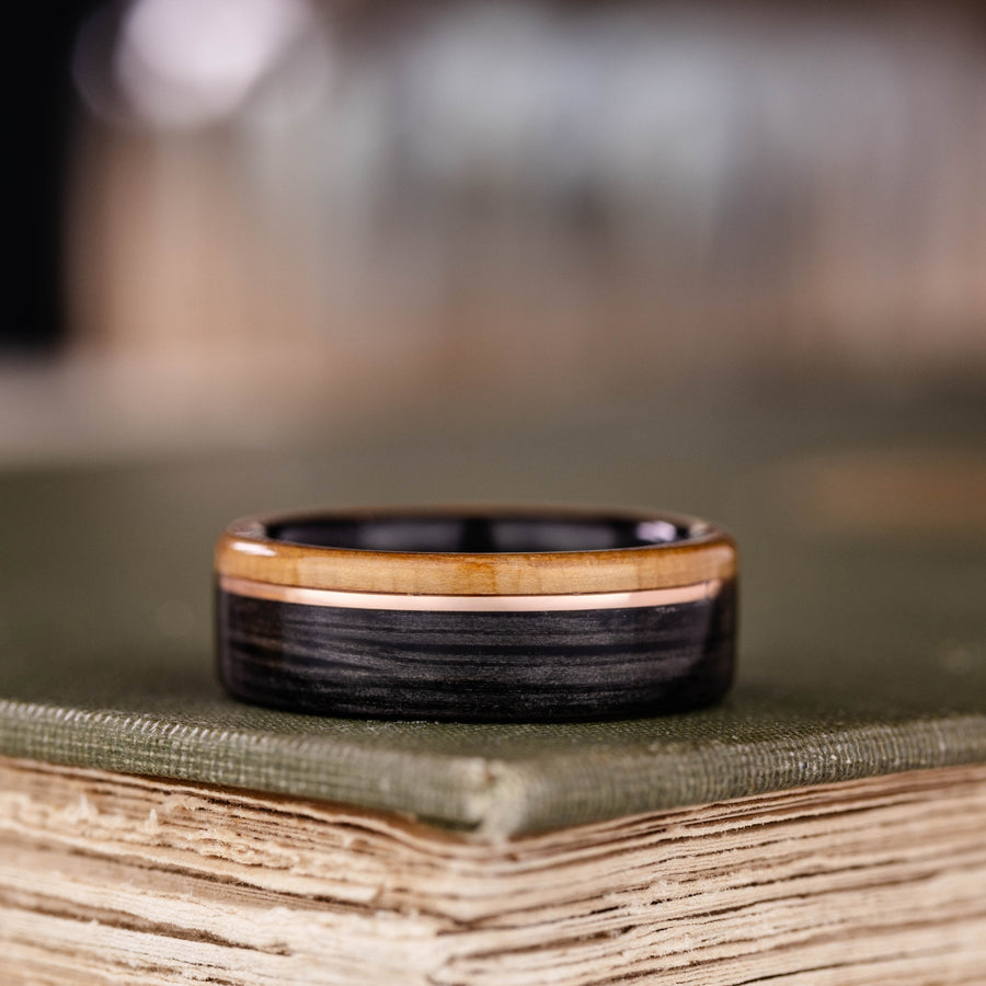 The-Highball-Mens-Whiskey-Barrel-Wood-Wedding-Band-Offset-Metal-Inlay_