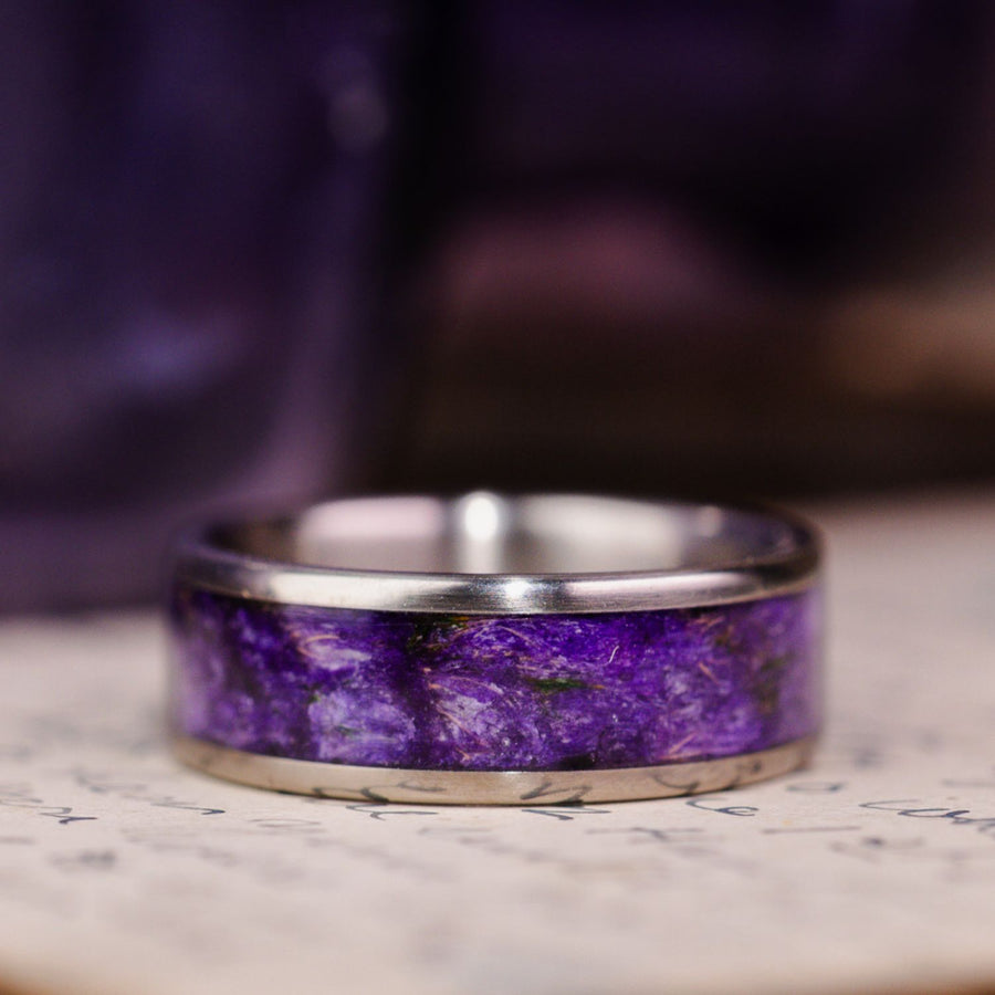 The-Impressionist-Mens-Titanium-Wedding-Band-Sea-Lavender-Wide-Channel-Rustic-And-Main