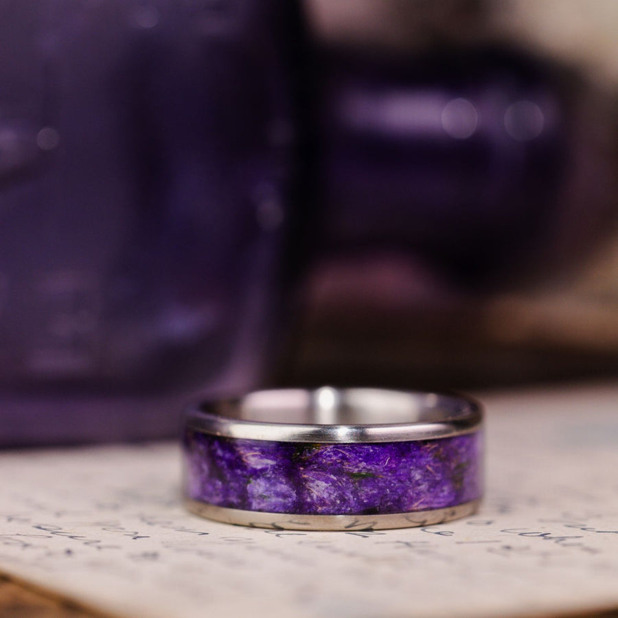 The-Impressionist-Mens-Titanium-Wedding-Band-Sea-Lavender-Wide-Channel-Rustic-And-Main