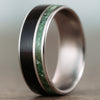    The-Sage-Mens-Titanium-Wedding-Band-Rosewood-Green-Imperial-Diopside_