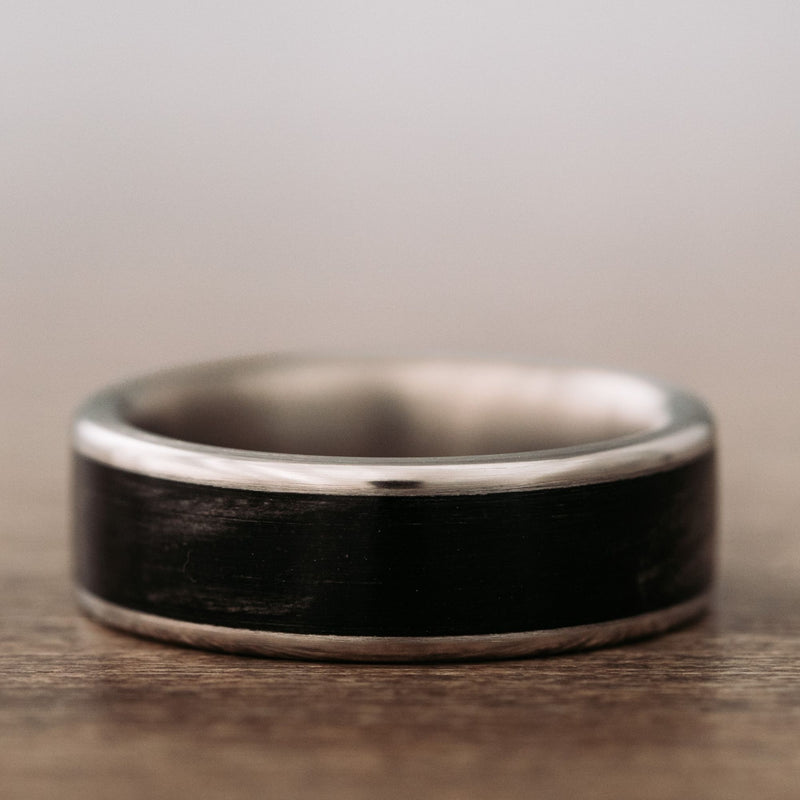        The-Speakeasy-Mens-Titanium-Wedding-Band-Wide-Channel-Whiskey-Barrel-Rustic-and-Main