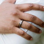 Men's Titanium Band - Size 10 | 8mm Elk Antler & Walnut Wood – Rustic ...