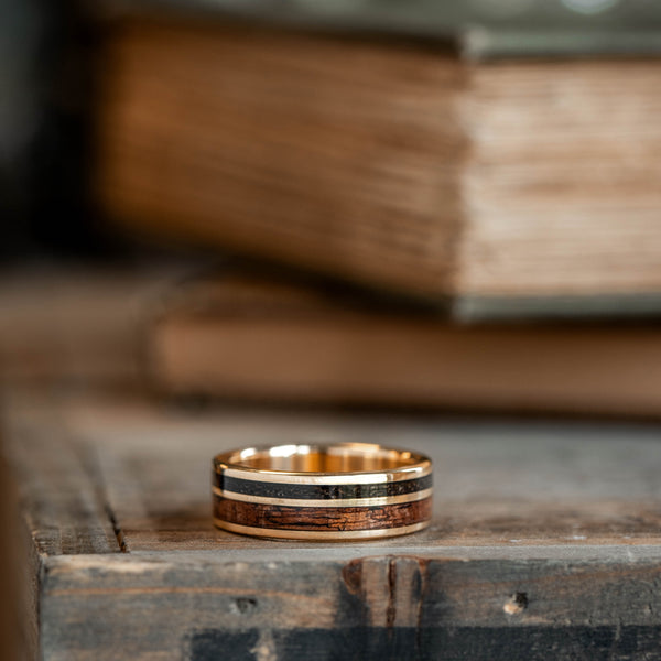 The Western Front | Men's Gold Wedding Band with 1903 Springfield Rifl ...