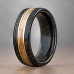 The-Whiskey-Triple-Mens-Whiskey-Barrel-Wood-Wedding-Band-Dual-Brass-Inlays