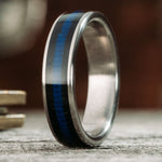     The-tribute-titanium-police-blue-line-black-ribbon-rustic-and-main