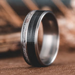 The Gent's Weekend | Men's Elk Antler, Whiskey Barrel & Titanium Wedding Band