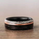     Whiskey-Canyon-Whiskey-Barrel-Elk-Antler-Mens-Wood-Wedding-Band-Offset-Copper-Inlay-Rustic-and-Main