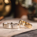 :: Shown in Men’s 7mm White Gold | Women’s 4mm Wide Yellow Gold