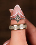 The Amdir, Vesper, & Woodland Bridal Wedding Set Rustic and Main :: The Amdir, Vesper & Woodland | White & Yellow Gold 